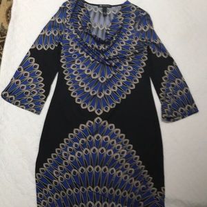 peacock pattern dress